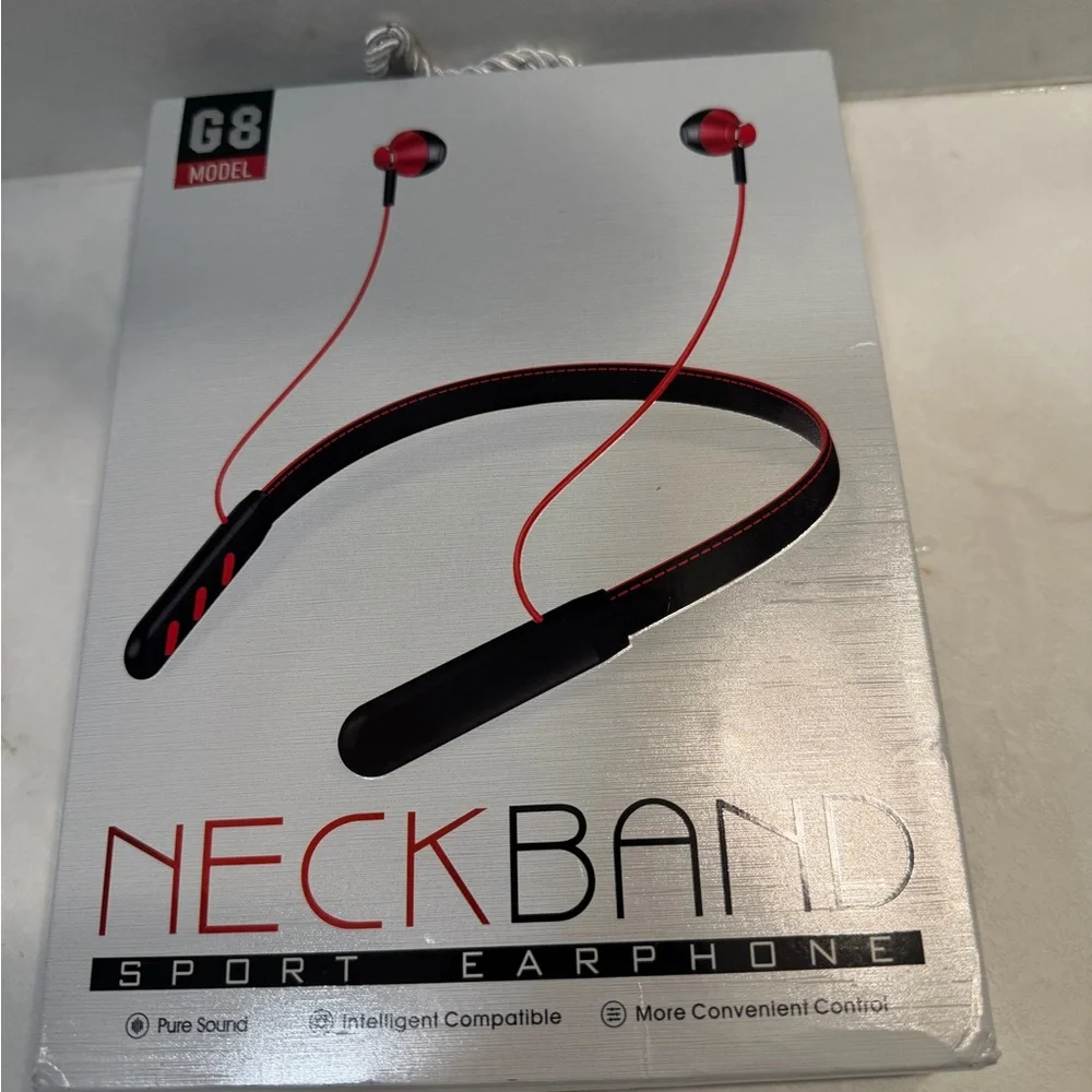 G8 Neckband Sport Earphones -‎ Red and Black